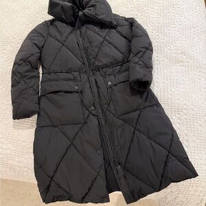 DKNY Black Puffer Coat